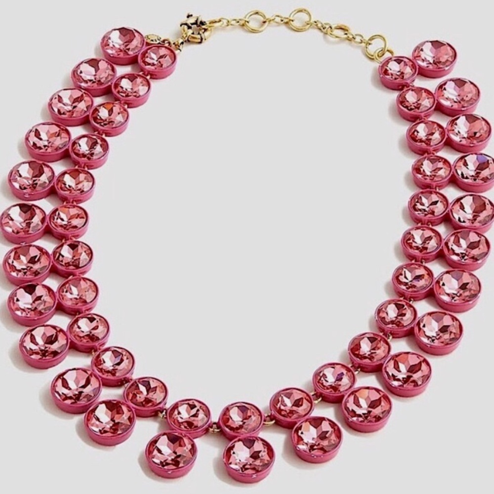 J.Crew Statement Necklace Gemstones Brûlée Crystals New With Tag - Picture 6 of 8